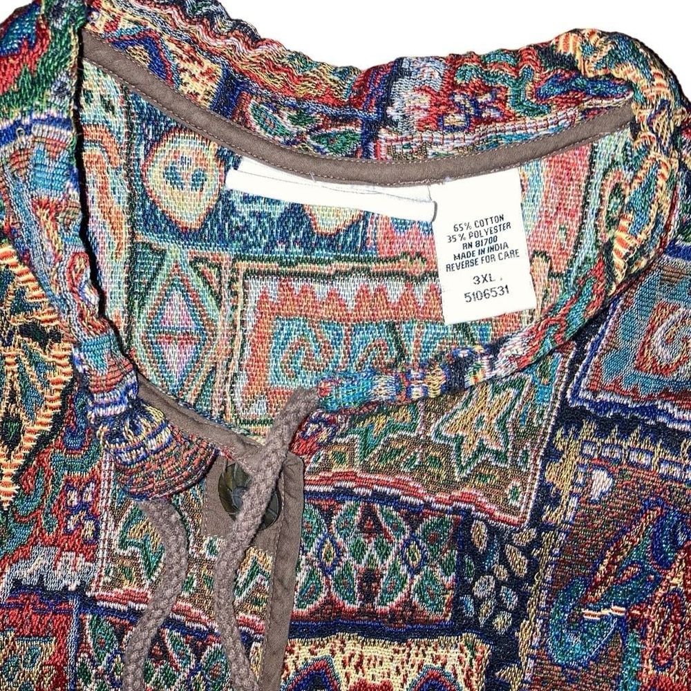 Multicolor Patterned Women's Jacket - image 3